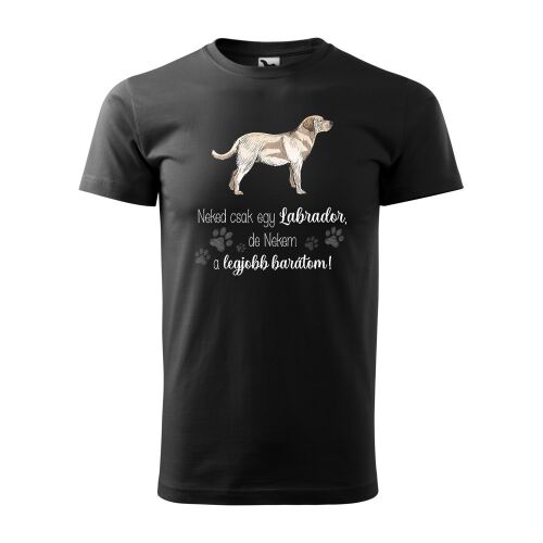 Póló Labrador mintával - Fekete S méretben