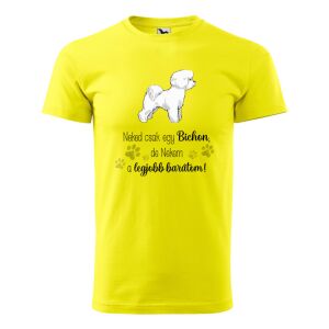 Póló Bichon mintával - Sárga S méretben 120320516 - Ajándék póló