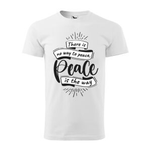 Póló There is no way to peace mintával - Fehér S méretben 120322336 - Ajándék póló