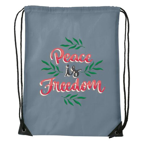 Peace is freedom - Sport táska szürke