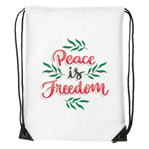 Peace is freedom - Sport táska fehér