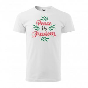 Póló Peace is freedom mintával - Fehér S méretben 120322401 - Ajándék póló