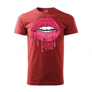 Póló I love you mintával - Terrakotta S méretben v1068 120322461 - Ajándék póló