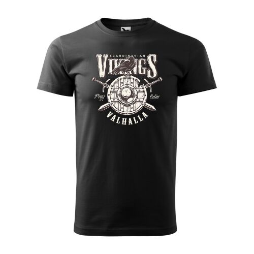 Póló Vikings mintával - Fekete S méretben
