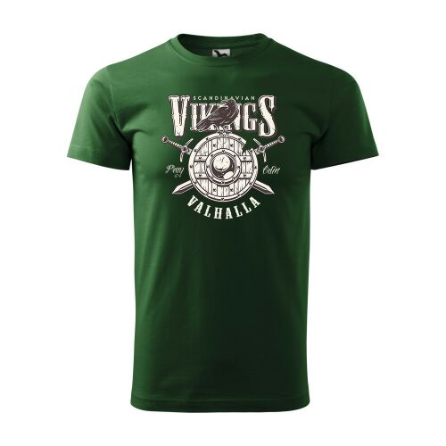 Póló Vikings mintával - Zöld S méretben