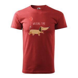 Póló Walking time mintával - Terrakotta S méretben 120324198 - Ajándék póló