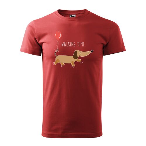 Póló Walking time mintával - Terrakotta S méretben 120324198