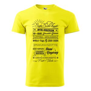 Póló Büszke borsodi vagyok mintával - Sárga S méretben 120325764 - Ajándék póló