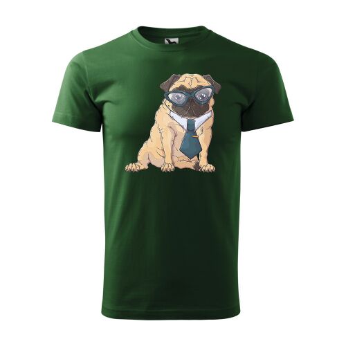 Póló Pug Dog mintával - Zöld S méretben