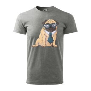 Póló Pug Dog mintával - Szürke S méretben 120326848 - Ajándék póló