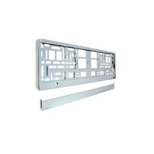 Krómozott rendszámtábla tartó keret krómozott fém kerettel - Rendszámtábla tartó