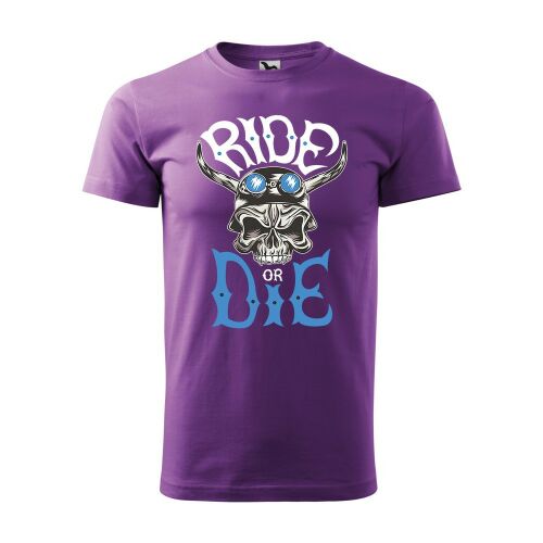 Póló Ride or die mintával - Lila S méretben