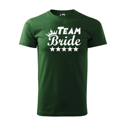 Zöld Team Bride póló koronával és csillagokkal - Ajándékötlet
