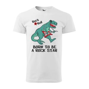 Póló Rock an roll mintával - Fehér S méretben 120329300 - Ajándék póló