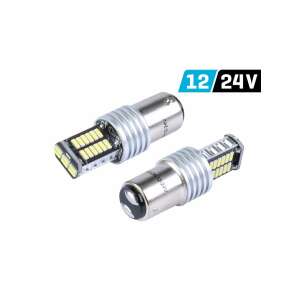 VISION P21/5W BAY15d 12/24V 30x4014SMD LED autóizzó, fehér - Vision
