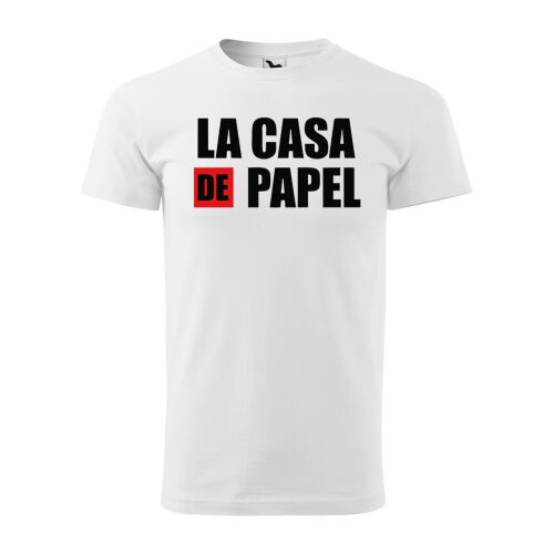 Póló La casa de papel V2 mintával - Fehér S méretben