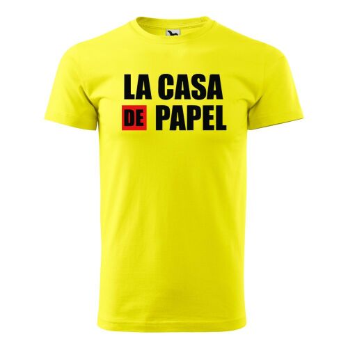 Póló La casa de papel V2 mintával - Sárga S méretben