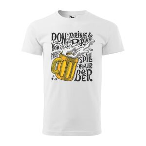 Póló Dont drink and drive mintával - Fehér S méretben 120330290 - Ajándék póló