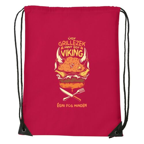 Úgy grillezek mint egy viking - Sport táska piros