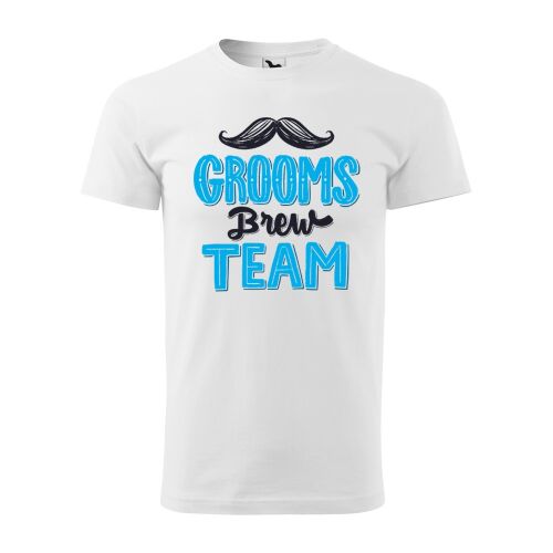 Póló Grooms brew team mintával - Fehér S méretben