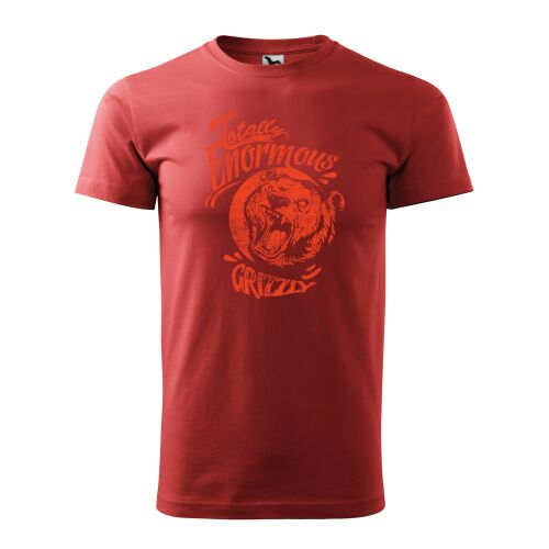 Póló Grizzly mintával - Terrakotta S méretben