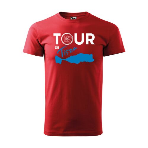 Póló Tour de Tisza mintával - Piros S méretben