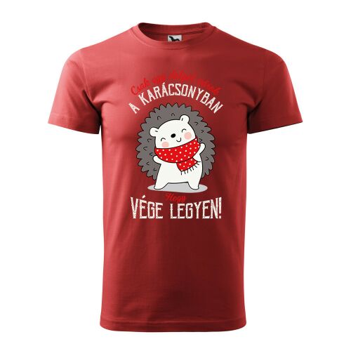 Póló Csak egy dolgot várok a karácsonyban V2 mintával - Terrakotta S méretben