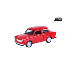 Makett autó, 1:34, PRL 601 Trabant, piros 40797348 Welly Modellek, makettek