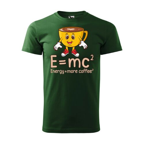 Póló Energy more coffee mintával - Zöld S méretben