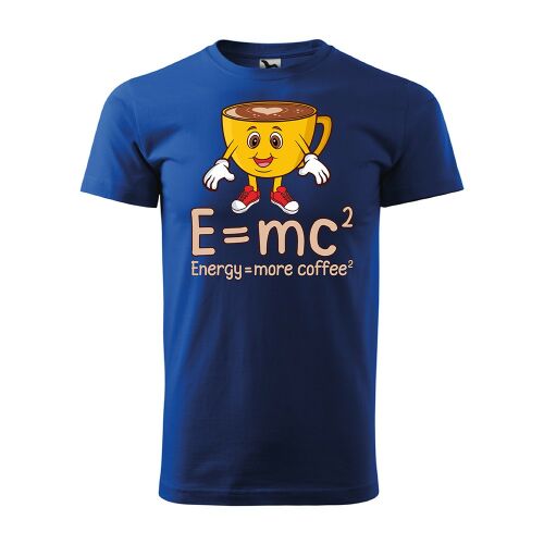 Póló Energy more coffee mintával - Kék S méretben