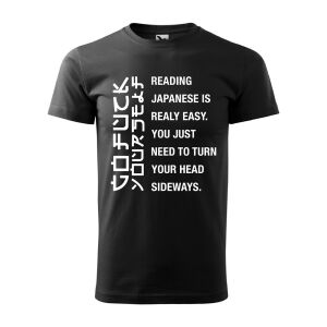 Póló Reading japanese is realy easy mintával - Fekete S méretben 120335563 - Ajándék póló