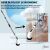 S DEPOT® elektromos forgókefe a hatékony felülettisztításhoz, kihúzható nyéllel, többfunkciós vezeték nélküli, 9 kivehető fejjel, fehér 120339432