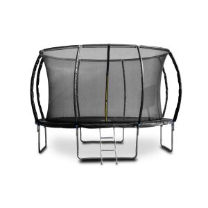 Trambulin G21 SpaceJump, 366 cm, fekete, védőhálóval + ingyenes lépcső - nem eredeti csomagolásban
