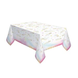 Față de masă din hârtie Unikornis Dreams 120x180 cm cu design stele și curcubeu - Fețe de masă