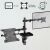 Advance Monitor/Notebook Asztali konzol - XTENDMOUNTS FLEX (17-32", Max.: 2x9kg, dönthető, forgatható, fekete) 155846597