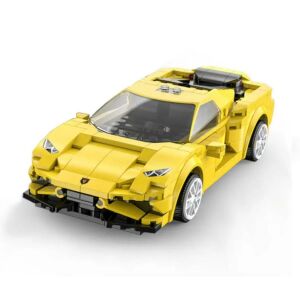 CaDA Lamborghini Huracán Evo távirányítós sportkocsi építőkocka játék, elölnézet - CaDA
