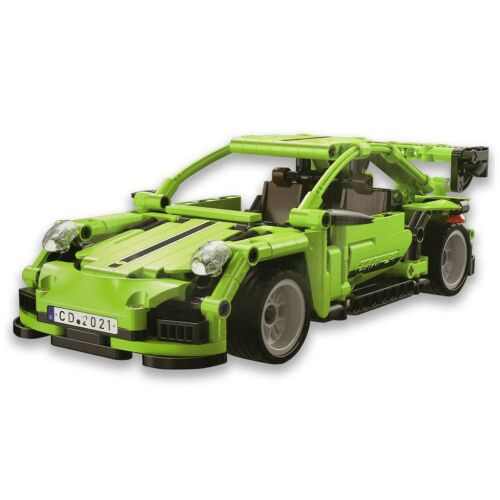 CaDA C52024W Porsche 911 GT3 RS hátrahúzós sportkocsi építőjáték, zöld, 387 darab