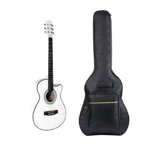 Sada kufríka a klasickej drevenej gitary, Cutaway biela, 95 cm 120375657 - Hudobné nástroje