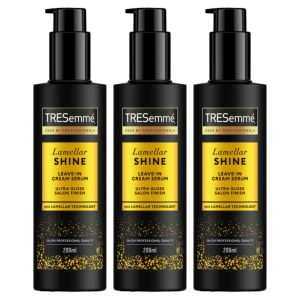 TRESemmé Lamellar Shine Serum do włosów bez spłukiwania 3x200ml, ultra połysk salonowy efekt - Serum do pielęgnacji włosów