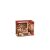 RolLife Honey Dessert Talk Mini House 3D puzzle, w pełni zmontowana miniaturowa piekarnia z czerwoną fasadą, prezentująca ciasta i desery w szklanych gablotach