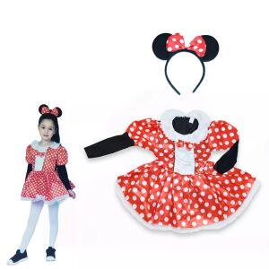 Lány farsangi jelmez, Egeres, Hajpánttal , S-es méret, 90 cm- 110 cm magasságig ajánlott 