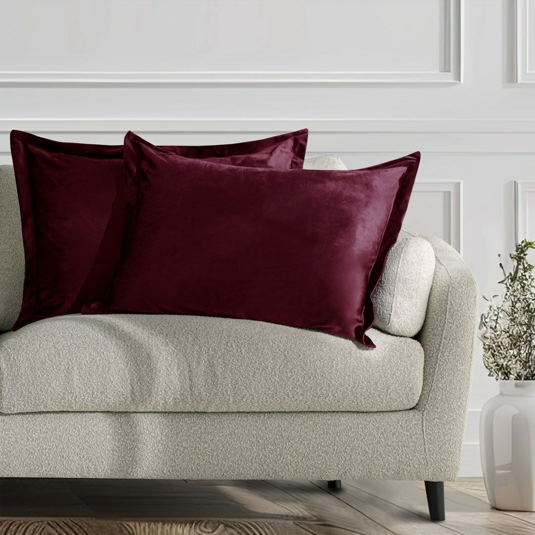 Díszpárnahuzat VELVET piros bársony 50x70 ameliahome
