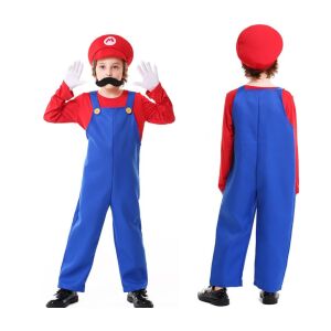 Szuper Márió, Videojátékos hős jelmez, S-es méret, 90 cm -110 cm magasságig ajánlott
