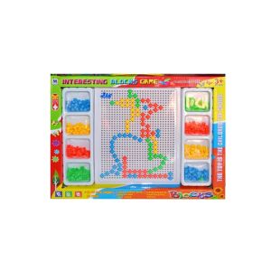 Érdekes Blokkok Játék Csapos Tábla Mozaik Játék Gyermekeknek, 3+ Éves - Puzzle & Kirakó