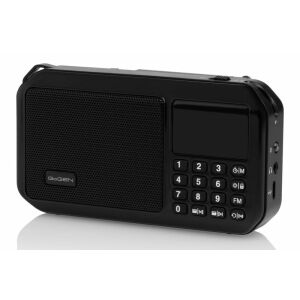 GoGEN FMP 125 BTB hordozható rádió Bluetooth-tal, FM-mel, zseblámpával, micro SD kártyával, fekete - Gogen