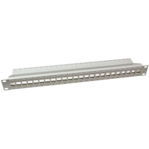 Logilink Keystone Panel 1U, 24 Ports, unshielded, grey (NK4044) 120390670 - Patch panel