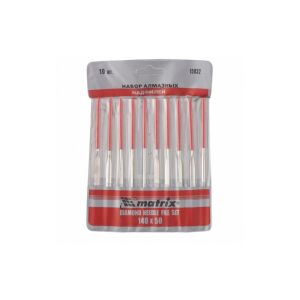 MTX 140x50x3mm gyémánt tűreszelő szett tasakban 10db