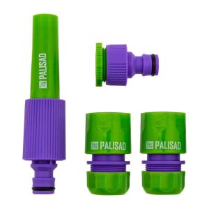 PALISAD 1/2-3/4" 4db szórópisztoly autoStop tömlőcsatlakoztató szettel 137258486 - Locsolófej