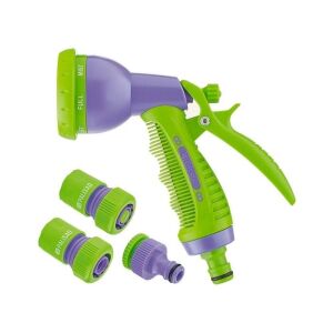 PALISAD 1/2-3/4" 8 szórásképes szórópisztoly autoStop tömlőcsatlakoztató szettel 137258324 - Locsolófej