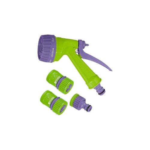 PALISAD 1/2-3/4" 7szórásképes szórópisztoly autoStop tömlőcsatlakoztató szettel